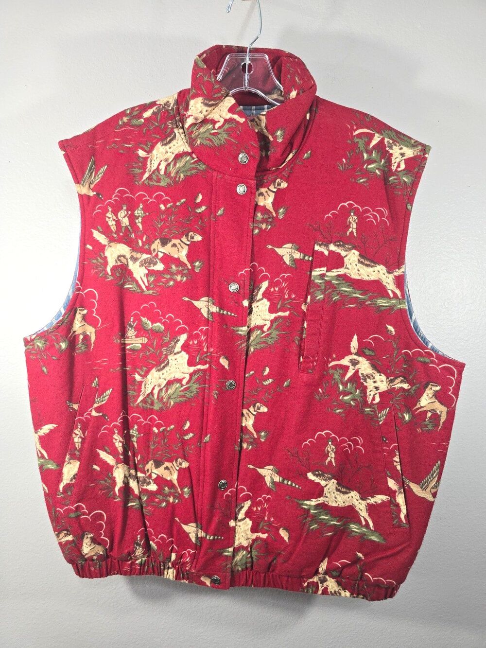 Vintage Cambridge Dry Goods Vest Western Size Large Hunting Dog grandpacore AD